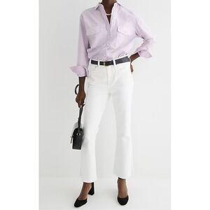 J.Crew 10" Demi-Boot Crop‎ Jean in White Wash Size 26 NWT BQ298